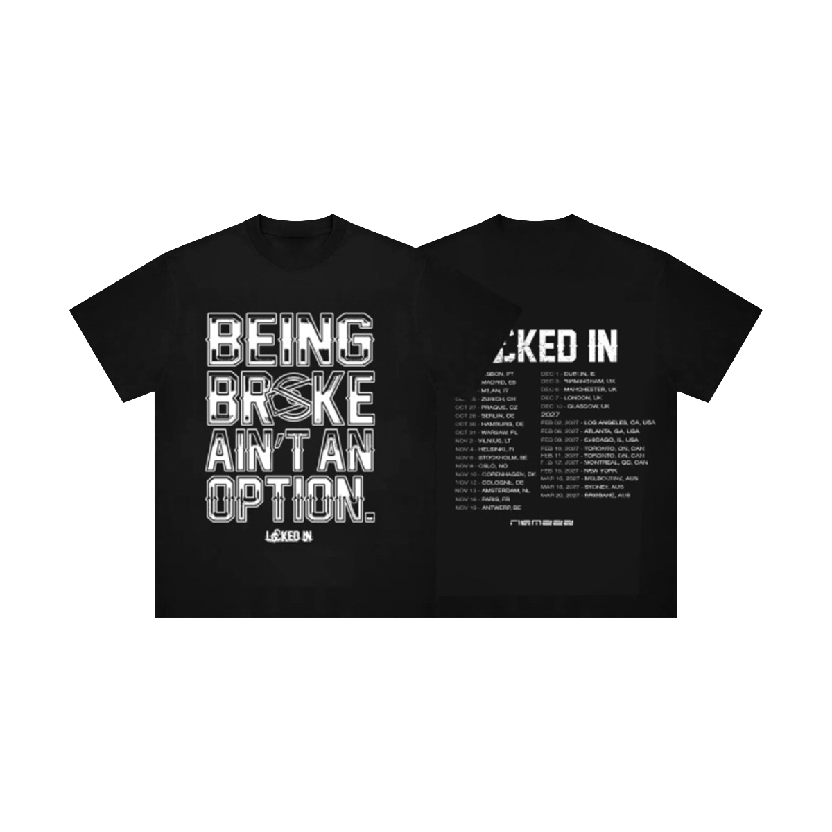 Tour tee, black