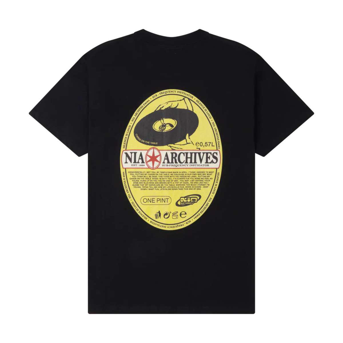 Label tee, back